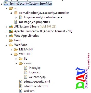 Custom Error Message