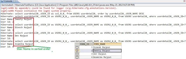 HQL Order By Example