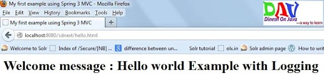 Spring Logging with Log4J Example
