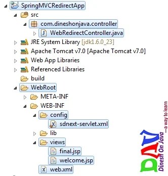 Spring Page Redirection Example