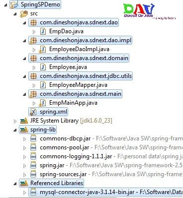 Stored Procedure with SimpleJdbcCall in Spring