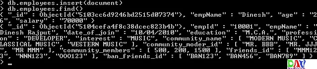 MongoDB Inserting a Document to Database