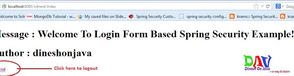 Security Logout Example