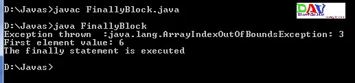 finally block Java