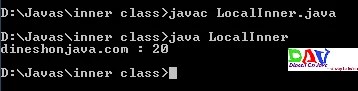 Local Inner Classes