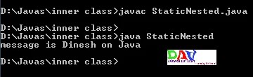 static nested classes in java
