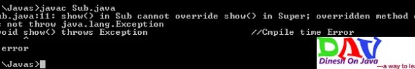 Exception handling