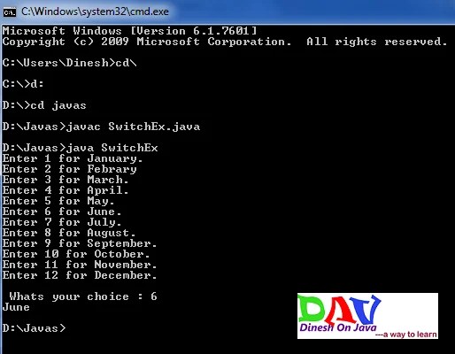 String In Switch-Java 7 New Concept