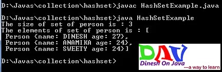 HashSet collection