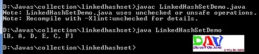 LinkedHashSet in Collection