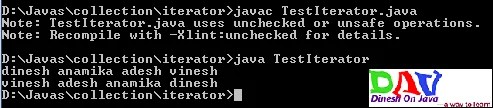 ListIterator interface collection