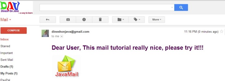 Sending Email With Inline Images JavaMail