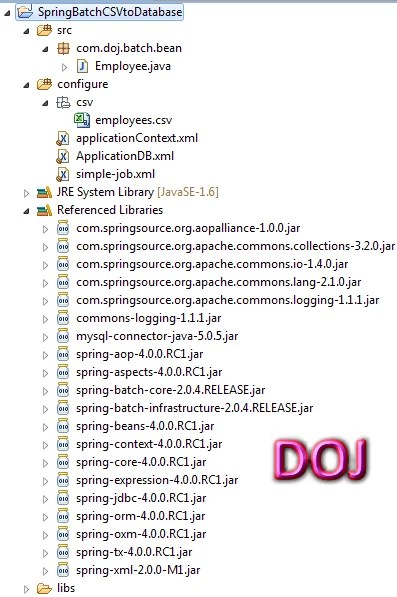 Spring Batch CSV file to MySQL Database Application