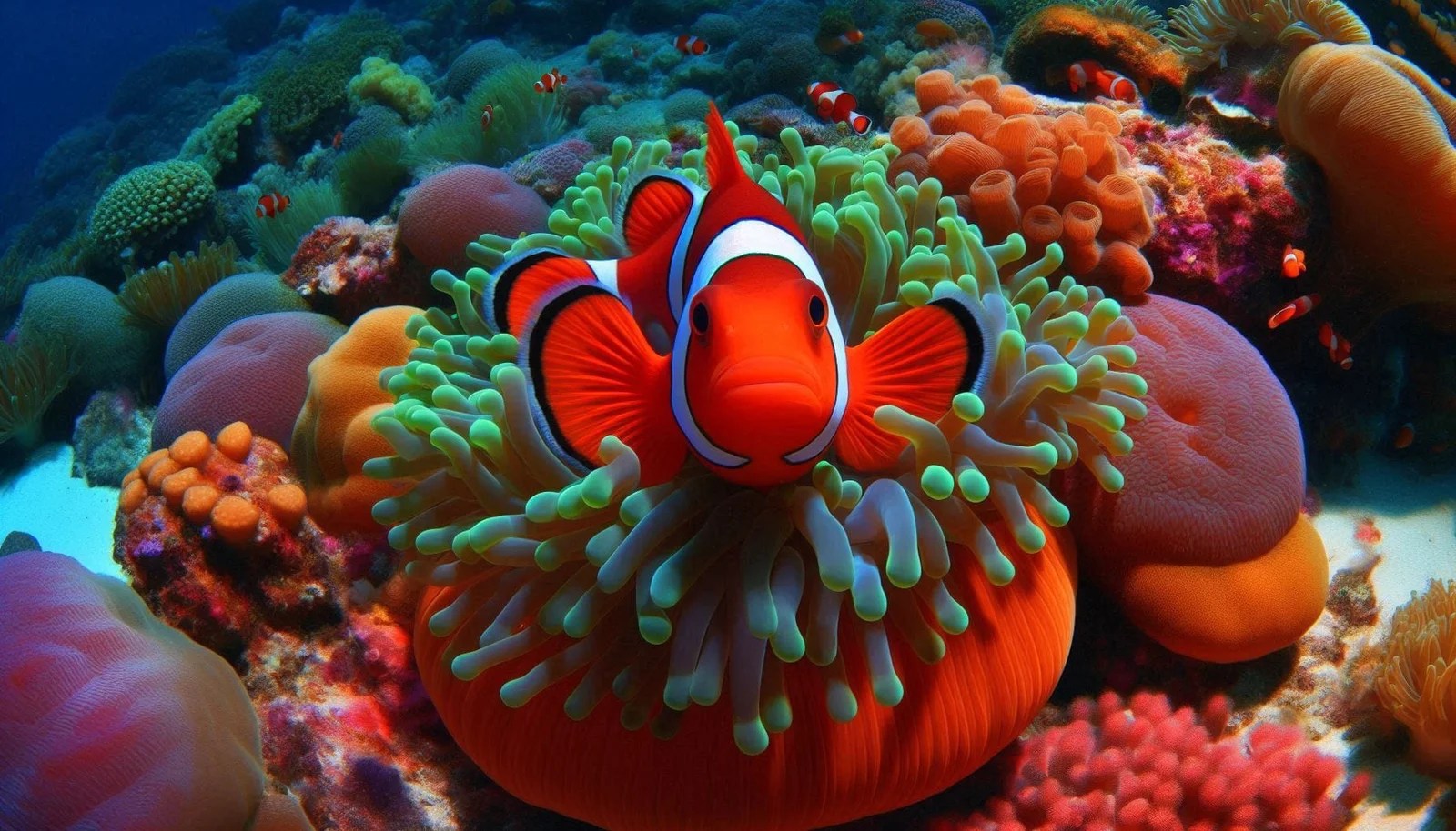 Palho e peixe Ocellaris