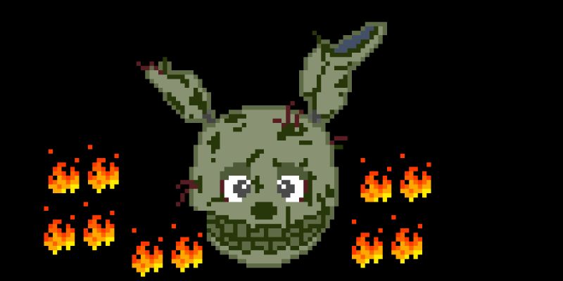 Springtrap Pixel Art - Dark Image Collection - Mobile Quality