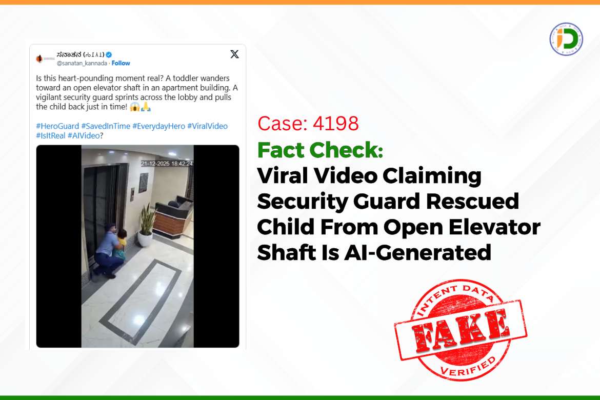 Fact Check: Viral Video Claiming Security Guard Rescued Child From Open Elevator Shaft Is AI-Generated