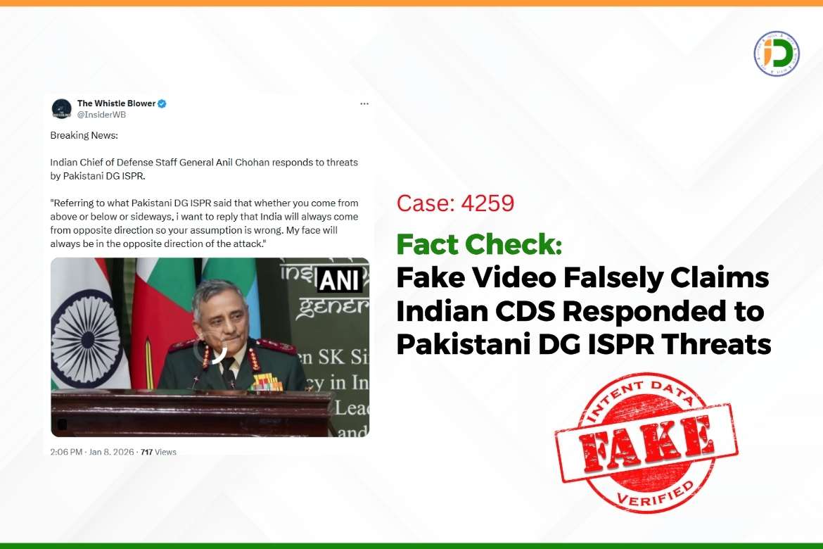 Fact Check: Fake Video Falsely Claims Indian CDS Responded to Pakistani DG ISPR Threats