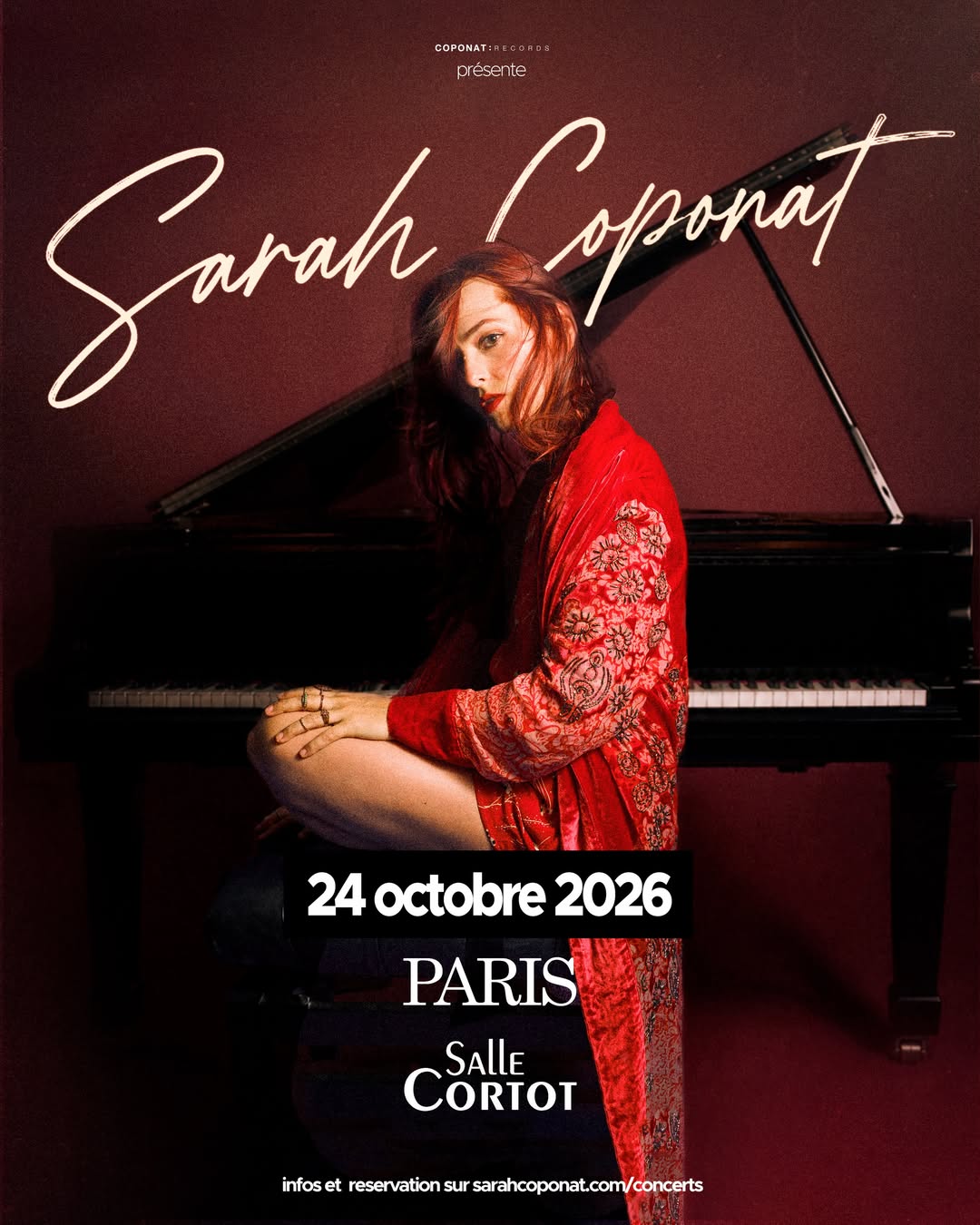 Sarah Coponat en concert à Paris, la pianiste néoclassique présentera son nouvel album à la Salle Cortot