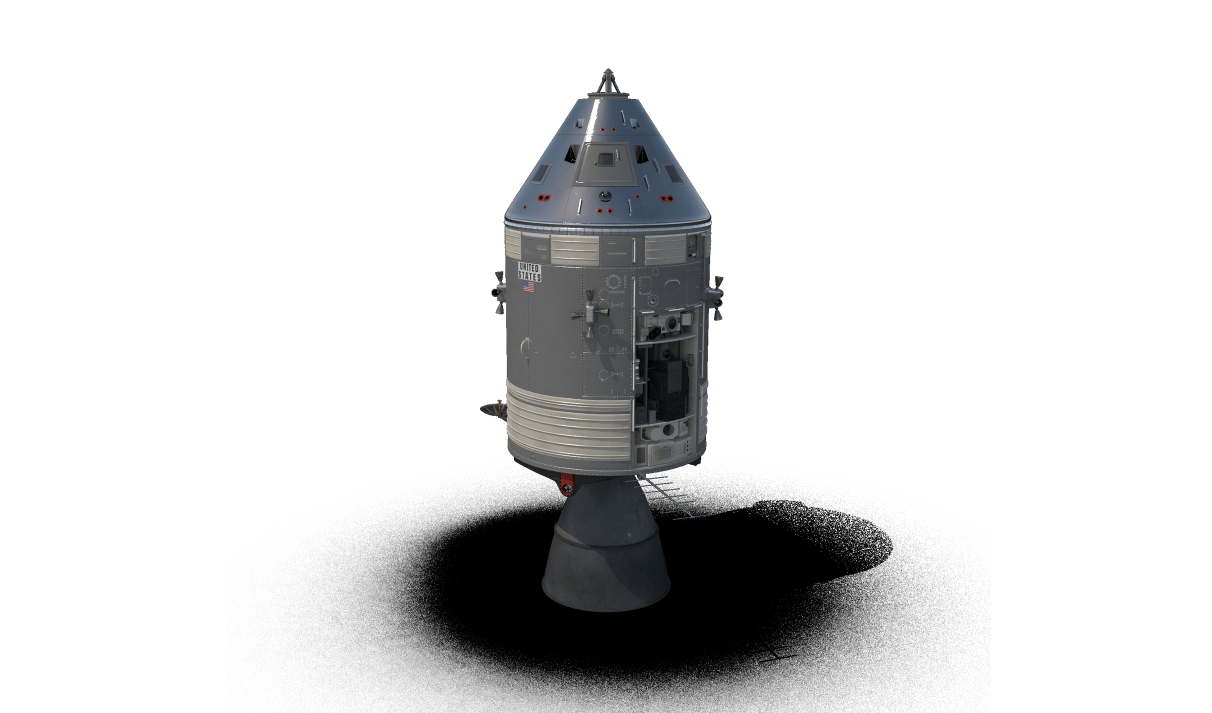 Representative Image of Apollo XIII Command Module (Top) & Service Module (Main Cylinder)
