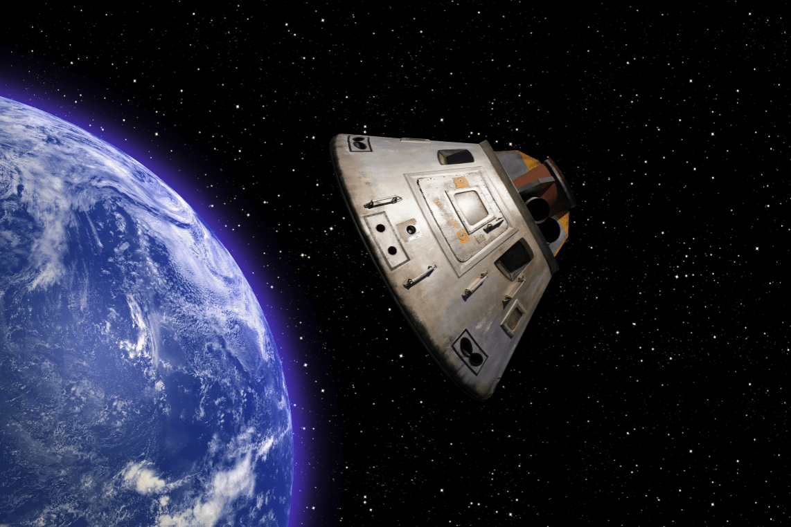 Representative Image of Apollo XIII Command Module Reentry