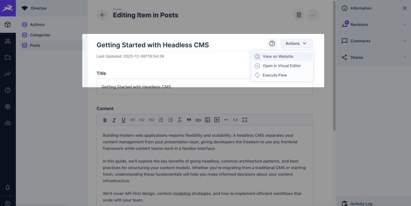 Interfaces Directus Docs - Full HD Vintage Images for Desktop