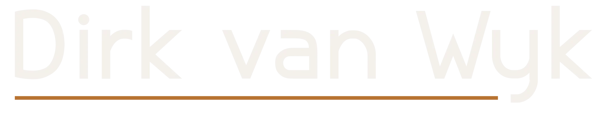 Dirk van Wyk Logo White