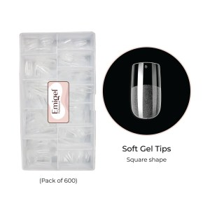 Emigel – Soft Gel Nail Tips – Square Shape