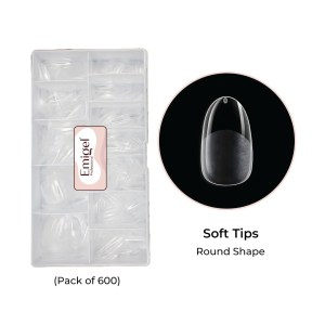 Emigel – Soft Gel Nail Tips – Round Shape