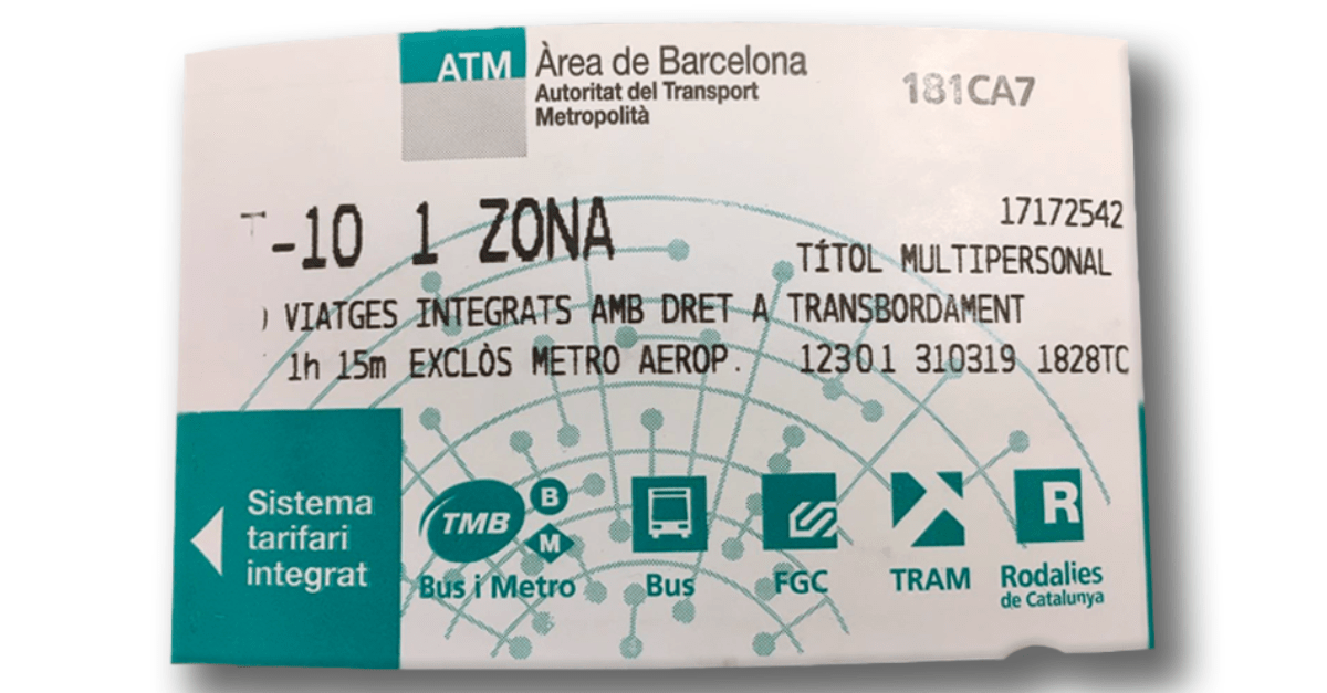 Yellowstone stretches over parts of wyoming, montana and ida. T 10 Ticket Metro Barcelona Disabled Accessible Travel