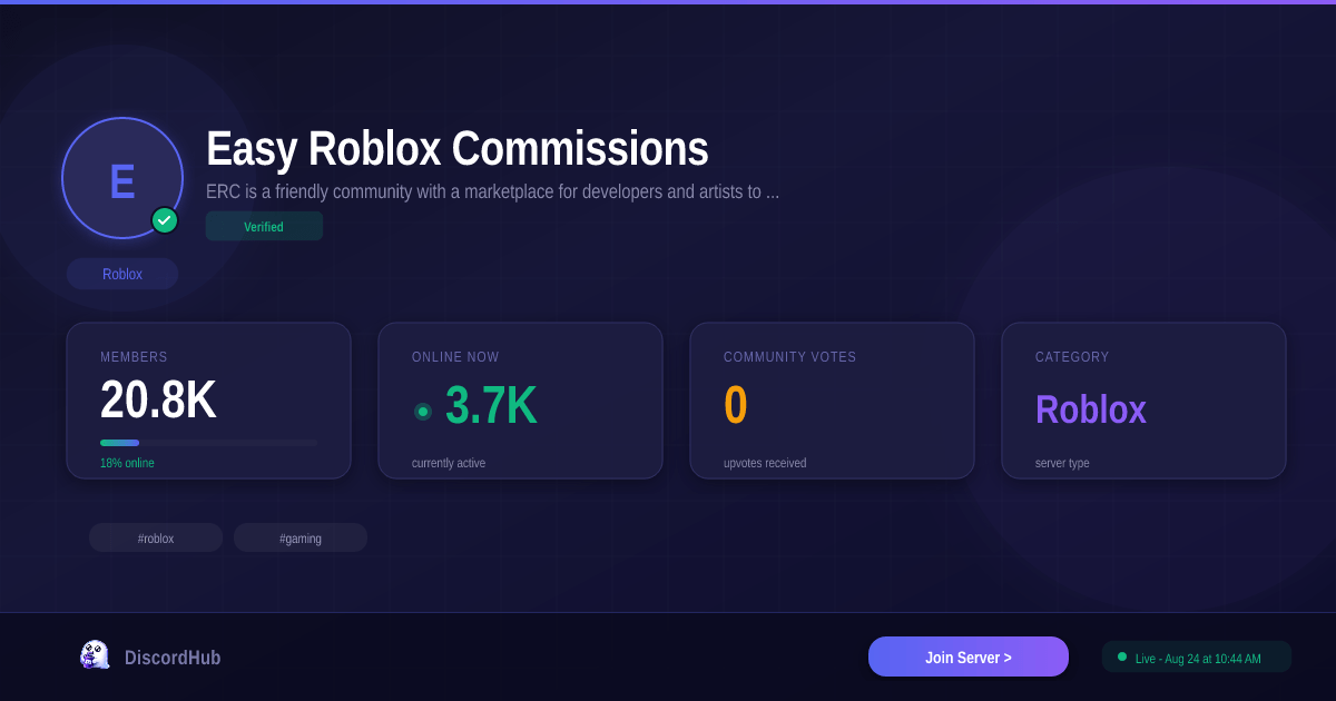 Easy Roblox Commissions Massive Roblox Discord Server 20K Members Easy Roblox Commissions 