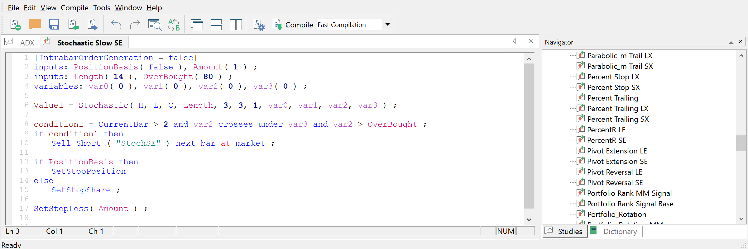 MultiCharts Trading Platform Strategy Development