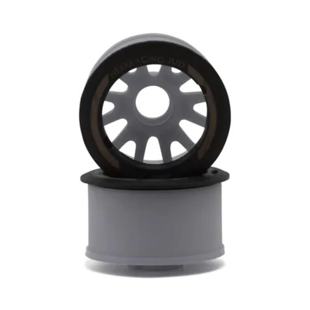 NEXX Racing Mini-Z "JUD" EVO Rear Threaded Side-Wall RWD Carbon-Fiber Rims (2mm Offset) (Gray) (2pcs)