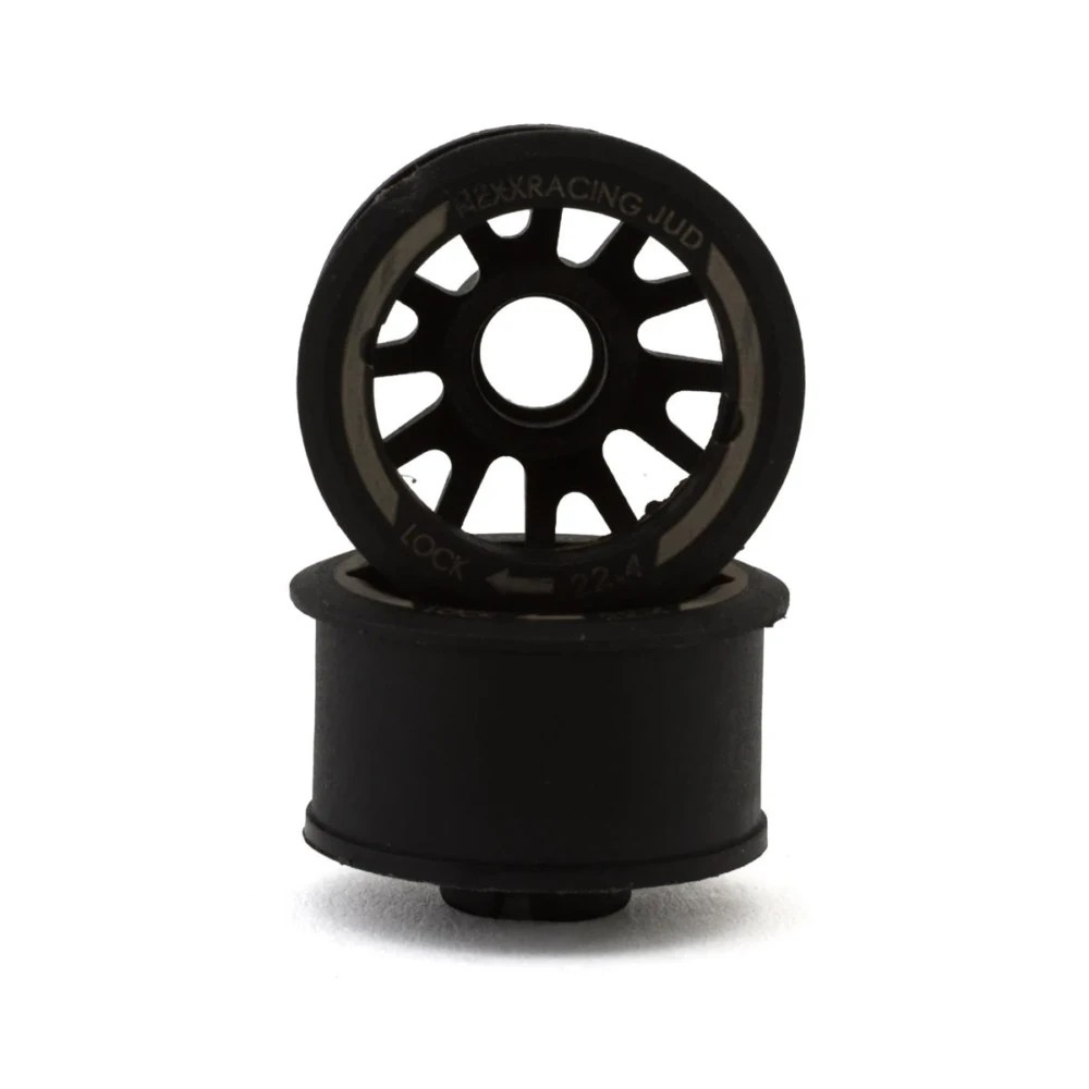 NEXX Racing Mini-Z "JUD" EVO Rear Threaded Side-Wall RWD Carbon-Fiber Rims (3mm Offset) (Black) (2pcs)