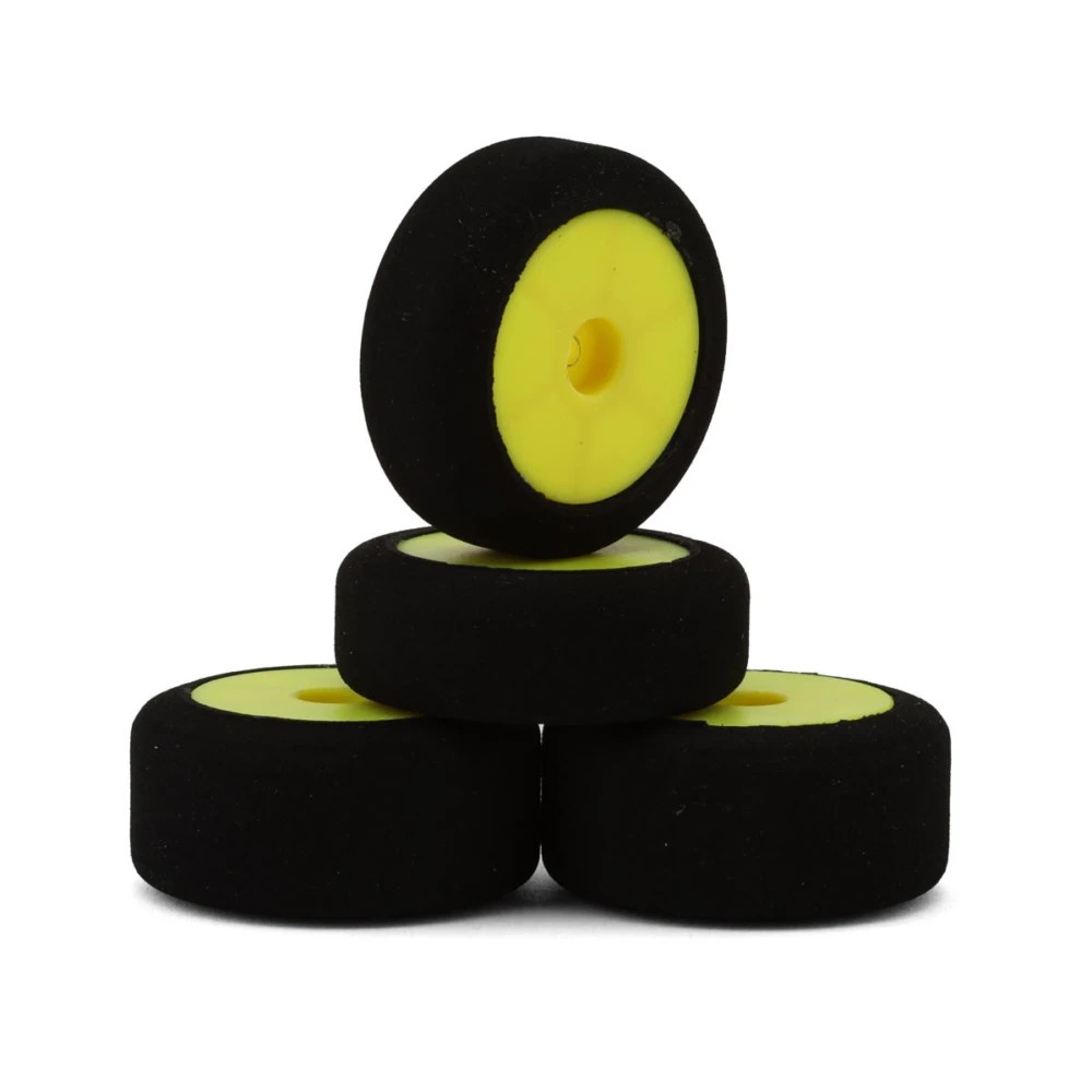 Nexx Racing Losi® Micro-B Pre-Mounted Foam Tires w/ Solid Wheels (Yellow) (4pcs)