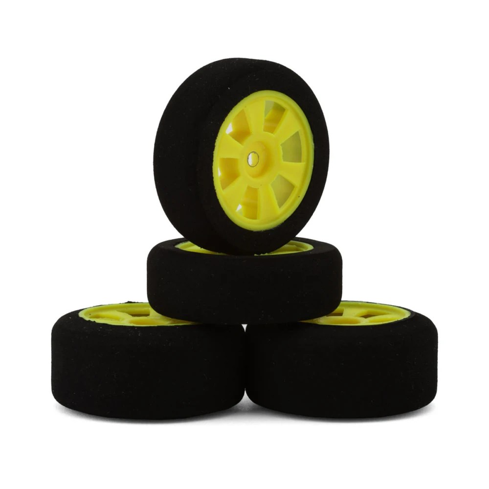 Nexx Racing Losi® Micro-B Pre-Mounted Foam Tires w/ Spoked Wheels (Yellow) 4pcs