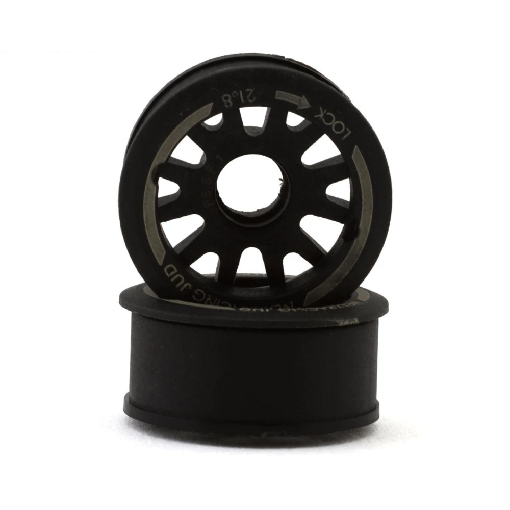 Nexx Racing Mini-Z RWD "JUD" EVO Front Threaded Side-Wall Carbon Fiber Rims (1mm Offset) (Black) (2)