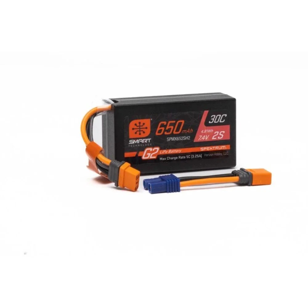 Spektrum 2S Smart G2 LiPo Battery w/ IC2 Plug (650mAh/7.4V/30C)