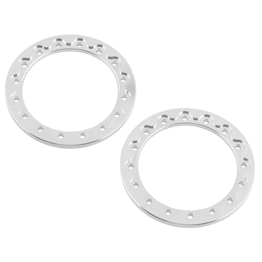 SSD RC 2.2" / 3.0" Drag Rear Wheel Front Rings (Silver) (2) SSD00548