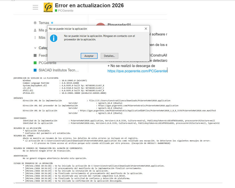 Error En 2026 PCGerente Q A PCGerente 
