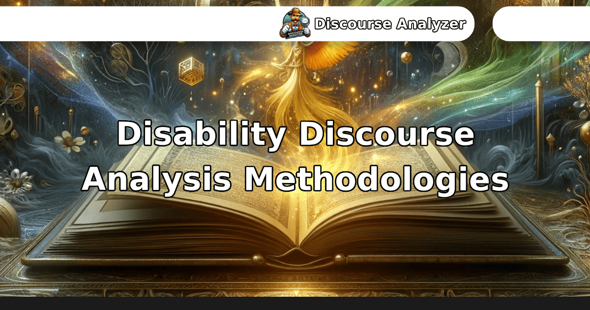 Disability Discourse Analysis Methodologies - Discourse Analyzer