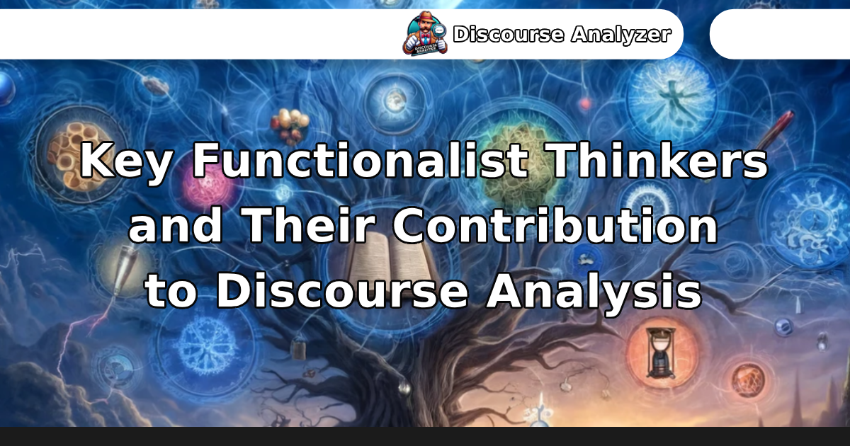 Key Functionalist Thinkers and Their Contribution to Discourse Analysis - Discourse Analyzer AI Toolkit