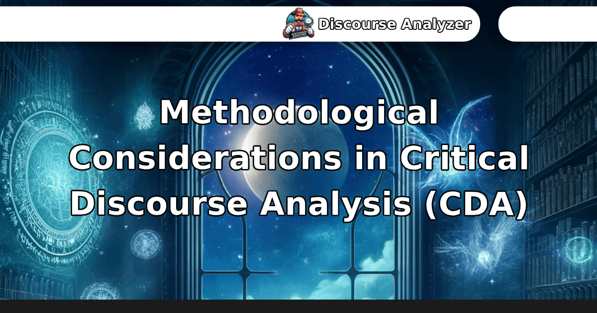 Methodological Considerations in Critical Discourse Analysis (CDA) - Discourse Analyzer