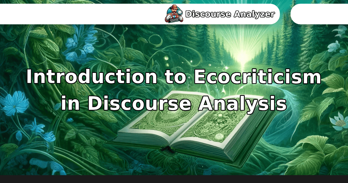 Introduction to Ecocriticism in Discourse Analysis - Discourse Analyzer