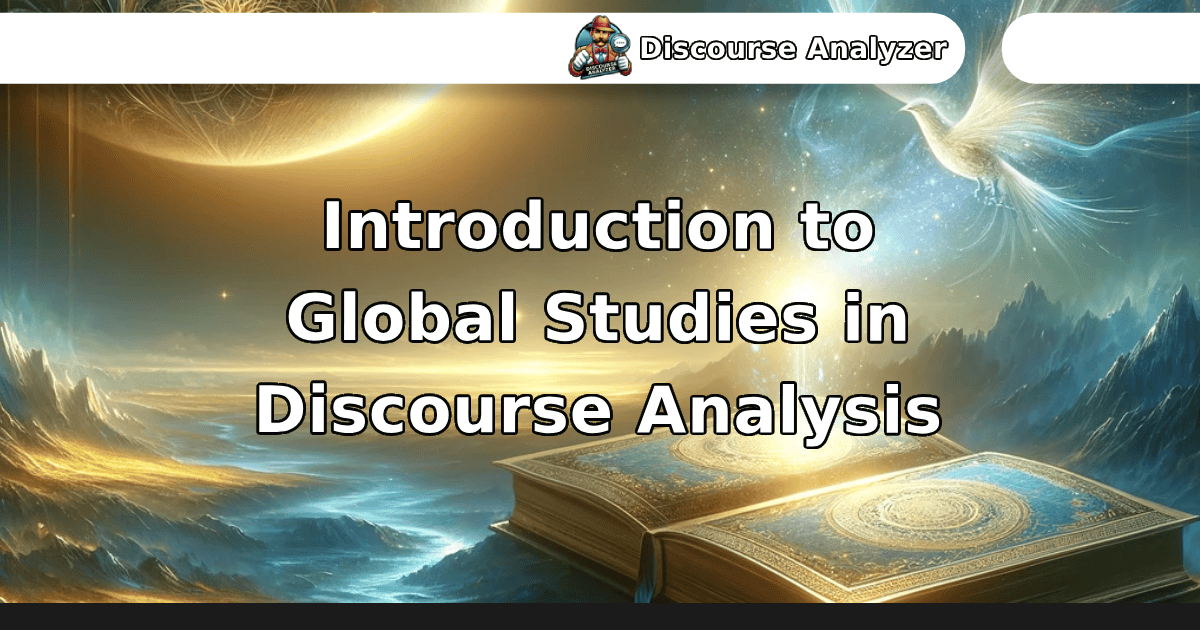 Introduction to Global Studies in Discourse Analysis - Discourse Analyzer