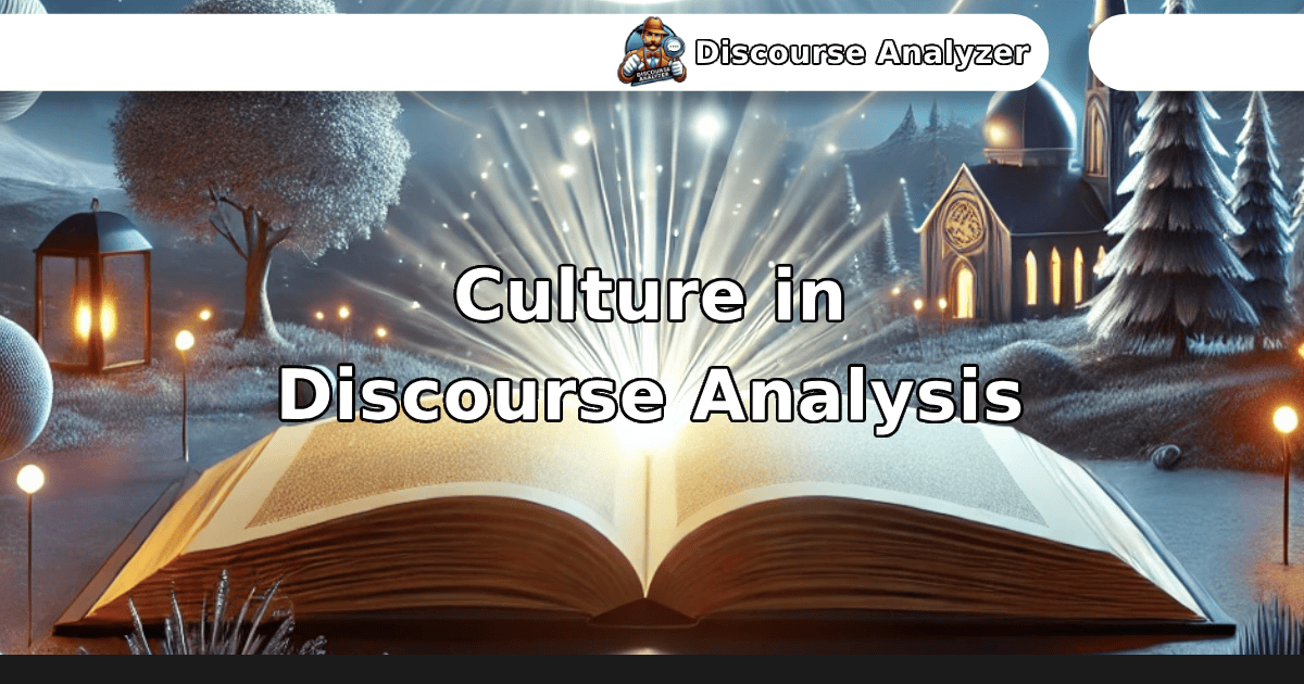 Culture in Discourse Analysis - Discourse Analyzer AI Toolkit