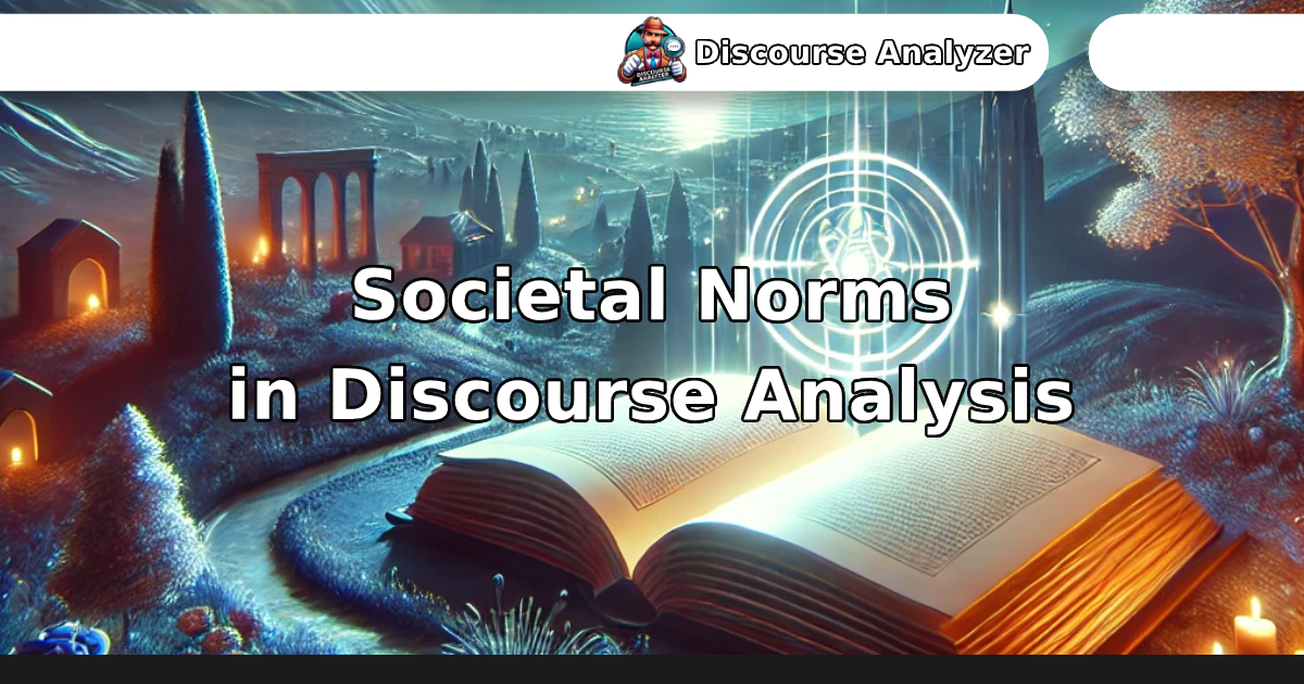 Societal Norms in Discourse Analysis