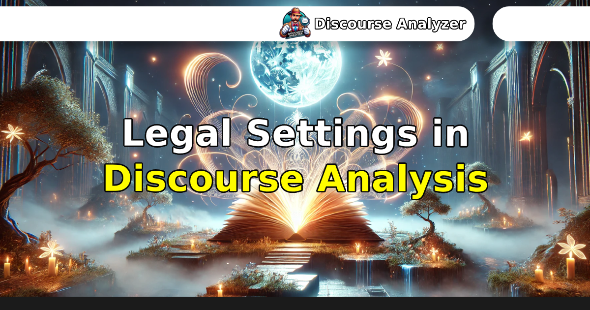 Legal Settings in Discourse Analysis