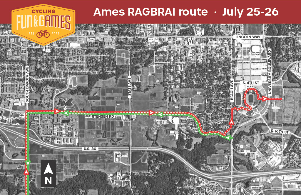 Discover Ames During RAGBRAI On July 25 2023 Ames Bike Route InandOut 