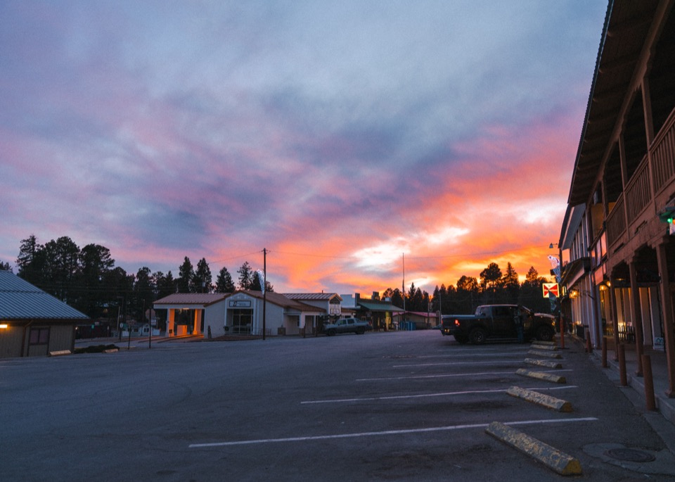 Complete Guide To Dining In Cloudcroft NM 2026 Cloudcroft Main Street Sunset 