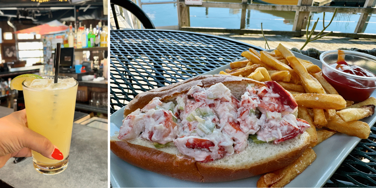 Margarita and Lobster Roll at Minglewood Harborside